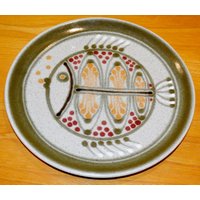 Vintage Wandteller Kmk Keramik Beige /Braun Wgk 50Er Jahre Retro Mid Century Shabby Chic Landhausstil von ModernVintageProjekt