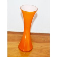 Wunderschöne Seltene Vintage Glas Vase Orange/Weiß 70Er Jahre Design Klassiker Retro Mid Century Shabby Chic Landhausstil Space Age Wunderschöne Seltene Vintage Glas Vase Orange/Weiß 70Er Jahre Design Klassiker Retro Mid Century Shabby Chic Landhausstil Space Age von ModernVintageProjekt