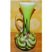 Wunderschöne Seltene Vintage Vase Opaline Grün 70Er Jahre Design Klassiker Retro Mid Century Shabby Chic Landhausstil Space Age von ModernVintageProjekt