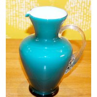 Wunderschöne Seltene Vintage Vase Türkis Blau 70Er Jahre Design Klassiker Retro Mid Century Shabby Chic Landhausstil Space Age von ModernVintageProjekt