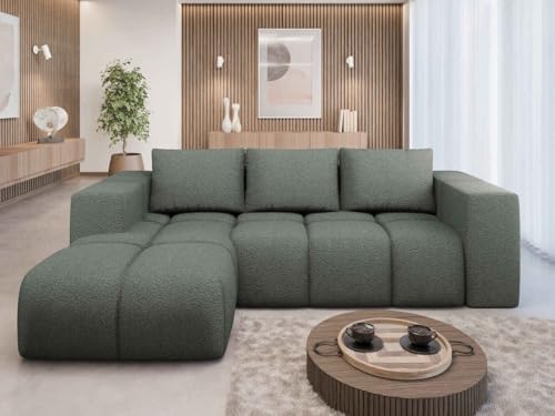 Ecksofa mit Schlaffunktion und Bettkasten - Modern Sofa L-Form - Flavio - Bequem Schlafsofa - Weiches Big Sofa - Schlafcouch 267x163x90 cm - Links Grau - Sicuro 70 - MODERNO Ecksofa mit Schlaffunktion und Bettkasten - Modern Sofa L-Form - Flavio - Bequem Schlafsofa - Weiches Big Sofa - Schlafcouch 267x163x90 cm - Links Grau - Sicuro 70 - MODERNO von Moderno Meble