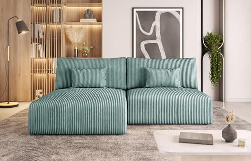 Moderno Ecksofa mit Schlaffunktion MODULO - Sofa mit 3 Sitzen und Robusten Überzug - Schlafcouch L-Form - Modern Couch - 210x152x80 cm - Türkis Moderno Ecksofa mit Schlaffunktion MODULO - Sofa mit 3 Sitzen und Robusten Überzug - Schlafcouch L-Form - Modern Couch - 210x152x80 cm - Türkis von Moderno Meble