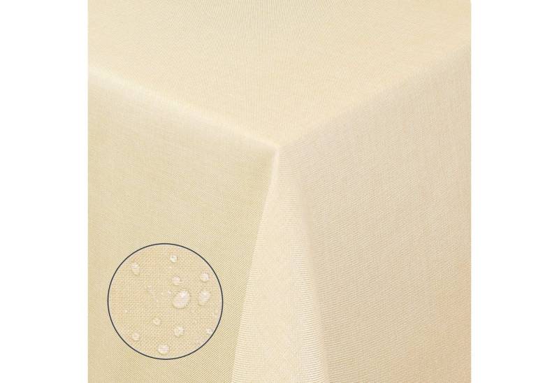 Moderno Tischdecke Tischdecke Stoff Damast Leinen-Optik Jacquard mit Fleckschutz, Eckig 80x80 cm von Moderno