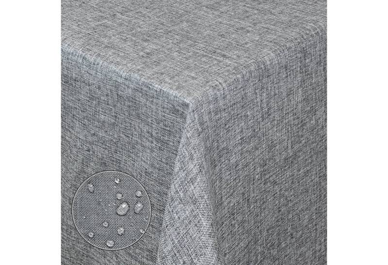 Moderno Tischdecke Tischdecke Stoff Damast Leinen-Optik Jacquard mit Fleckschutz, Eckig 80x80 cm von Moderno