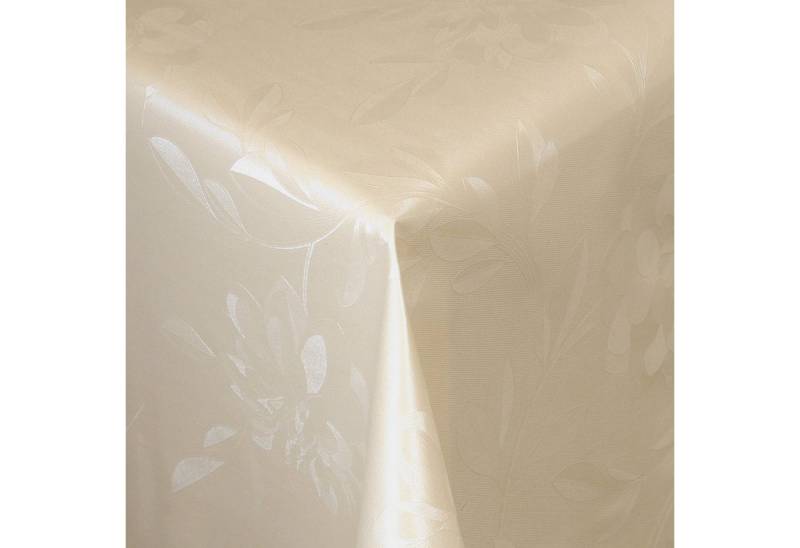 Moderno Tischdecke Wachstuch Tischdecke abwaschbar mit geprägtem Blumenmotiv für Garten, Eckig 100x140 cm von Moderno
