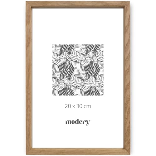 Modery®20 Bilderrahmen 20x30 aus natürlichem Eichenholz für Fotos und Poster, Holzrahmen für 20x30-Blätter (20x30cm, Natur-Eiche) von Modery