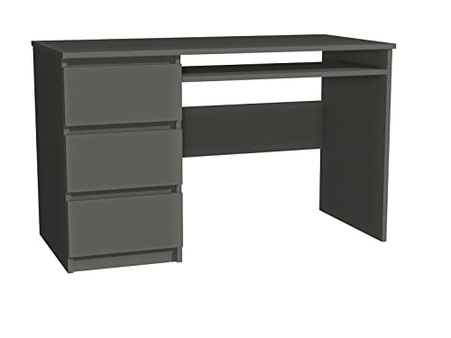 Schreibtisch Grau 100x50 cm - Koma Schreibtisch - Moderner Schreibtisch - Schreibtisch mit Tastaturablage - Schreibtisch mit Schubladen - Schulschreibtisch - Schubladen Linke oder rechte Seite von Modi Meble