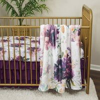 stimmungsvolle Blumen Krippe Bettwäsche Set, Baby Mädchen Kinderzimmer, Pflaume, Mauve, Blush, Blatt, Wandkunst, Decke von ModifiedTot