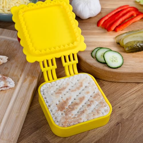 Modish Ware Toast-Versiegler, Toastie-Maker, Sandwich-Maker, BPA-freier Kunststoff, Gelb, Rechteckig von Modish Ware