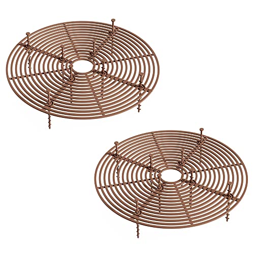 Modixun Blumentopfgitter, zuschneidbarer Blumentopf-Bodenschutz mit tiefen Stäben, Hunde, Katzen, Grabstopper, Pflanzengitter, Topfabdeckung, 30 cm Durchmesser, 2 Stück von Modixun