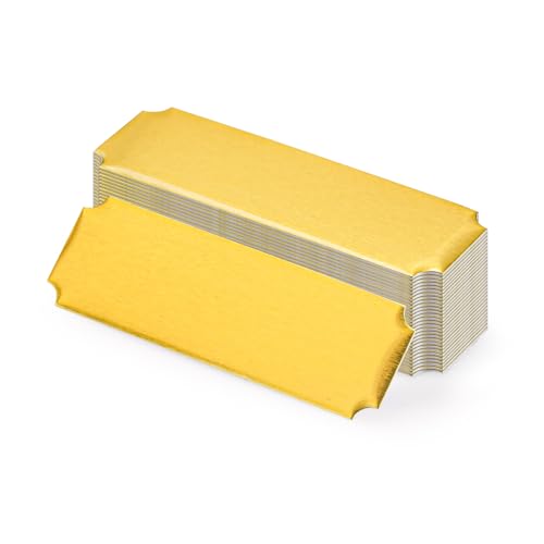 Modixun 30 Stück Namensschilder mit selbstklebender Rückseite, blanko, lasergraviert, personalisierbar, Trophäenschild, personalisierbar (Gold) von Modixun