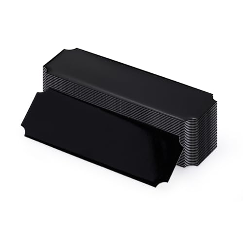 Modixun Namensschilder mit selbstklebender Rückseite, Lasergravur, Rohlinge, Metall, Aluminium, personalisierbar, graviert, 7,5 x 2,5 cm, Schwarz, 30 Stück von Modixun