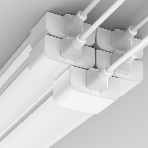Modlicht 5 x LED Feuchtraumleuchte150cm, 45W 5000LM Deckenleuchte Feuchtraum Flach, 6000K Kalteweiß LED Feuchtraumlampe, IP65 Wasserfest Werkstattlampe, Kellerleuchte, Neonröhre für Büro Lager Garage von Modlicht