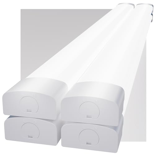 Modlicht LED Feuchtraumleuchte 120cm 5000K Kalteweiß 36W 3960LM, Deckenleuchte Röhre in Reihenschaltung, IP65 Wasserdicht Feuchtraumlampe für Werkstatt Keller Bad Büros Lager Garage-4PCS von Modlicht