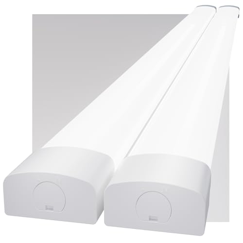 Modlicht LED Feuchtraumleuchte 150cm 5000K Kalteweiß 45W 4950LM, Deckenleuchte Röhre in Reihenschaltung, IP65 Wasserdicht Feuchtraumlampe für Werkstatt Keller Bad Büros Lager Garage-2PCS von Modlicht