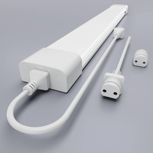 Modlicht LED Feuchtraumleuchte150cm, 45W 6000K Kalteweiß Deckenleuchte Feuchtraum Flach, 5000LM LED Feuchtraumlampe, IP65 Wasserfest Werkstattlampe, Kellerleuchte, Neonröhre für Büro Lager Garage von Modlicht