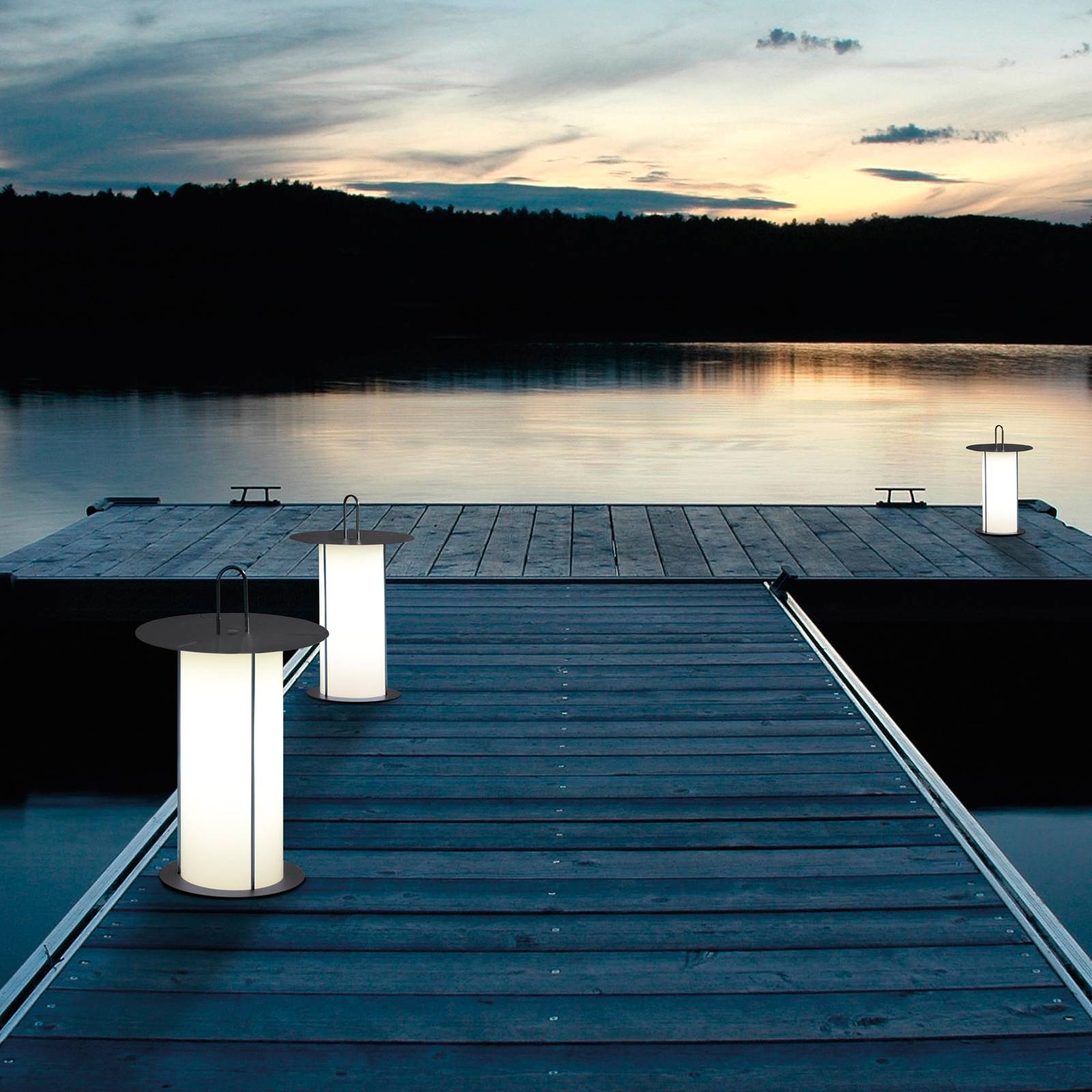 Modo Luce Diogene LED-Terrassenleuchte Akku grafit von Modo Luce