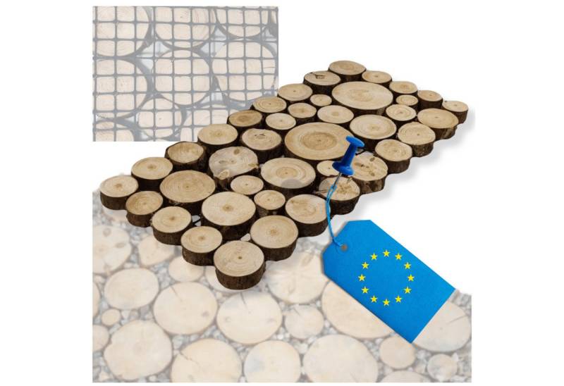 Modo24 Gartensteg Gartenweg aus Holz, Gehweg Holzweg Trittplatten Holzscheiben-Weg, 1-St., Gartenplatten Bodenplatten Holzpfad Gartenweg Nachhaltig FSC Holz von Modo24