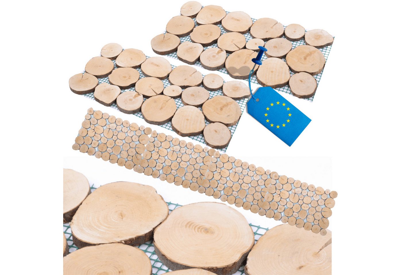 Modo24 Gartensteg Gartenweg aus Holz, Gehweg Holzweg Trittplatten Holzscheiben-Weg, 2-St., Gartenplatten Bodenplatten Holzpfad Gartenweg Nachhaltig FSC Holz Modo24 Gartensteg Gartenweg aus Holz, Gehweg Holzweg Trittplatten Holzscheiben-Weg, 2-St., Gartenplatten Bodenplatten Holzpfad Gartenweg Nachhaltig FSC Holz von Modo24