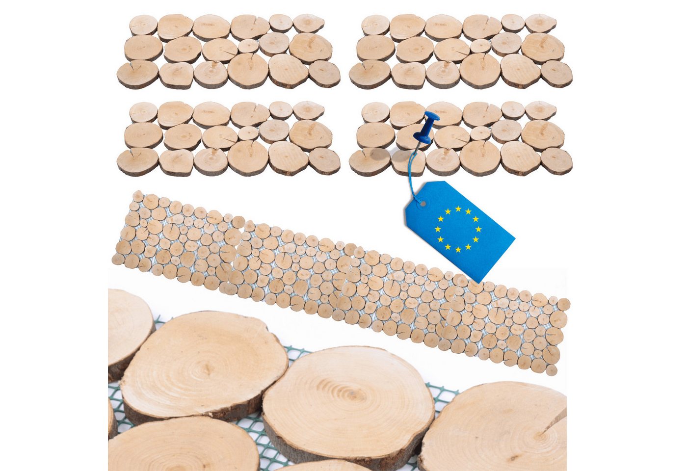 Modo24 Gartensteg Gartenweg aus Holz, Gehweg Holzweg Trittplatten Holzscheiben-Weg, 4-St., Gartenplatten Bodenplatten Holzpfad Gartenweg Nachhaltig FSC Holz Modo24 Gartensteg Gartenweg aus Holz, Gehweg Holzweg Trittplatten Holzscheiben-Weg, 4-St., Gartenplatten Bodenplatten Holzpfad Gartenweg Nachhaltig FSC Holz von Modo24
