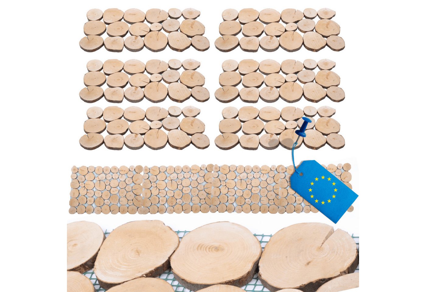 Modo24 Gartensteg Gartenweg aus Holz, Gehweg Holzweg Trittplatten Holzscheiben-Weg, 6-St., Gartenplatten Bodenplatten Holzpfad Gartenweg Nachhaltig FSC Holz Modo24 Gartensteg Gartenweg aus Holz, Gehweg Holzweg Trittplatten Holzscheiben-Weg, 6-St., Gartenplatten Bodenplatten Holzpfad Gartenweg Nachhaltig FSC Holz von Modo24