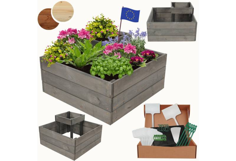 Modo24 Hochbeet Hochbeet, Kräuterbeet ZP08, Gartenbeet, Pflanzbeet Holz Stufen Treppe, Pflanzbeet Holz viele Größen und Farben, Höhe 36 cm bis Breite 119 cm von Modo24
