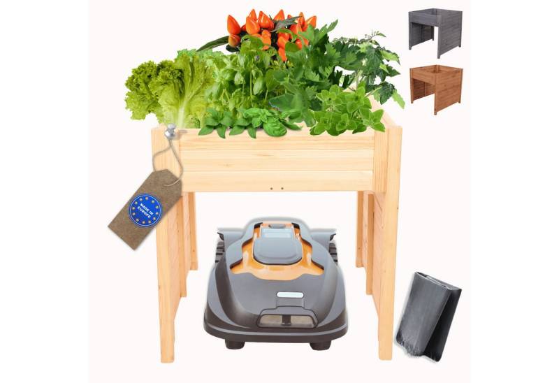 Modo24 Mähroboter-Garage XXL Rasenmäher Garage HxBxT 76x79x74 cm, FSC Holz, Wetterfest, Rasenrobotergarage aus Holz mit Pflanzkasten inkl. Folie, 3 Farben Modo24 Mähroboter-Garage XXL Rasenmäher Garage HxBxT 76x79x74 cm, FSC Holz, Wetterfest, Rasenrobotergarage aus Holz mit Pflanzkasten inkl. Folie, 3 Farben von Modo24