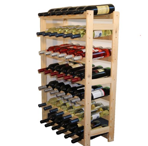 MODO24 Flaschenregal, Weinregal Holz für 42 Flaschen, Weinschrank, Weinständer, Getränkeregal, Weinflaschenhalter, Flaschen Organizer, Weinschrank, Abmessungen 102x63x25 cm, Farben: Naturholz MODO24 Flaschenregal, Weinregal Holz für 42 Flaschen, Weinschrank, Weinständer, Getränkeregal, Weinflaschenhalter, Flaschen Organizer, Weinschrank, Abmessungen 102x63x25 cm, Farben: Naturholz von MODO24