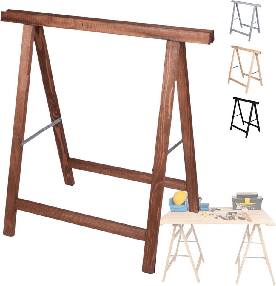 Modo24 Sägebock Holzbock, Klappbock, Arbeitsbock, Tapezierbock, Montagebock, Unterstellbock SDKM, 73x73x44 cm, 4 Farben und verschiedene Sets Modo24 Sägebock Holzbock, Klappbock, Arbeitsbock, Tapezierbock, Montagebock, Unterstellbock SDKM, 73x73x44 cm, 4 Farben und verschiedene Sets von Modo24