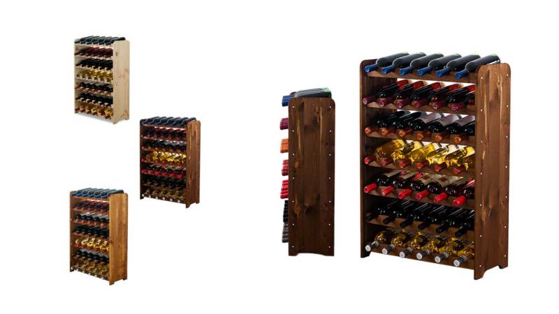 Modo24 Weinregal Flaschenregal Holzregal Flaschenständer Varianten 9 bis 91 Flaschen, Getränkeregal, 3 Farben, FSC Holz Nachhaltig Modo24 Weinregal Flaschenregal Holzregal Flaschenständer Varianten 9 bis 91 Flaschen, Getränkeregal, 3 Farben, FSC Holz Nachhaltig von Modo24
