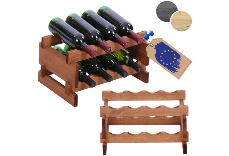 Modo24 Weinregal Weinregal, Holzregal, Modulares Weinständer, Weinhalter, Flaschenständer, Flaschenregal, Modernes Getränkeregal von Modo24