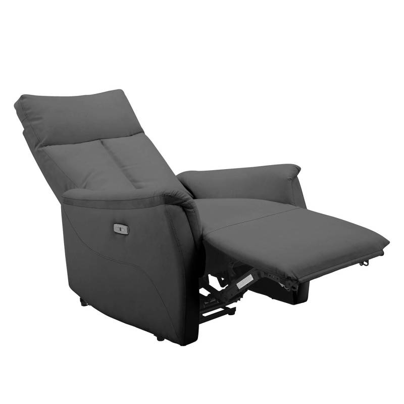 home24 Fernsehsessel Tarata Grau Webstoff 71 x 106 x 97cm von home24