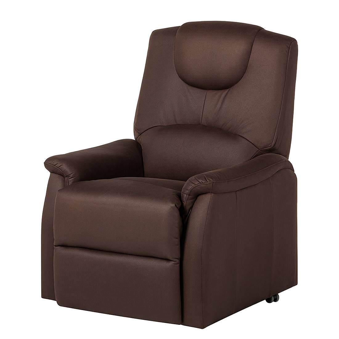 home24 Relaxsessel mit Aufstehfunktion Braun/Braun Microfaser 75 x 107 x 85cm von home24