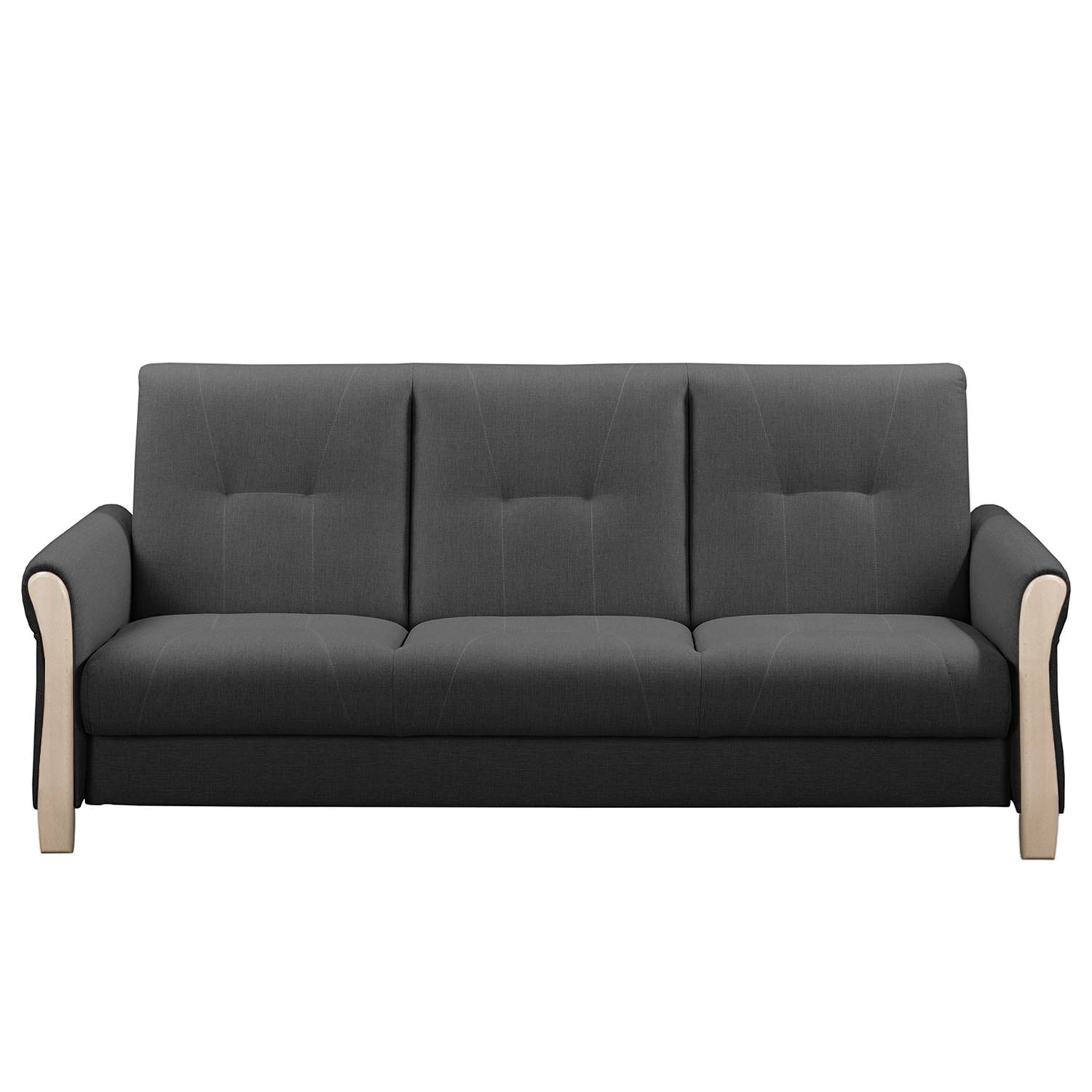 Modoform Schlafsofa Outwell Anthrazit Strukturstoff 220x100x85 cm von Modoform