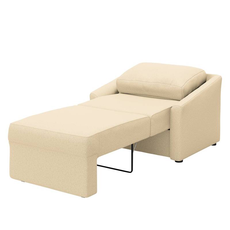 home24 Boxspring-Schlafsessel Befasy Beige/Creme Webstoff Bona 108 x 86 x 96cm von home24