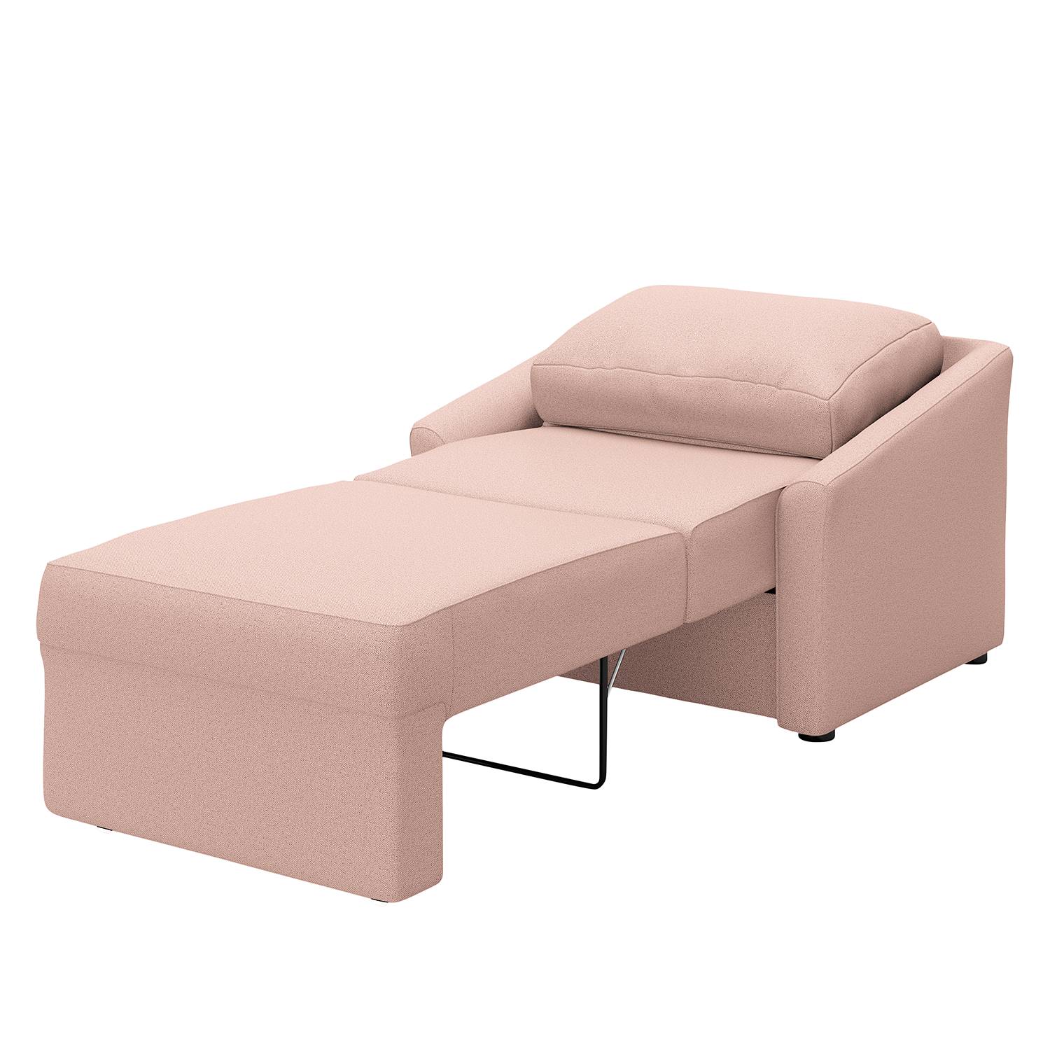 home24 Boxspring-Schlafsessel Befasy Rot/Mauve Webstoff Bona 108 x 86 x 96cm von home24