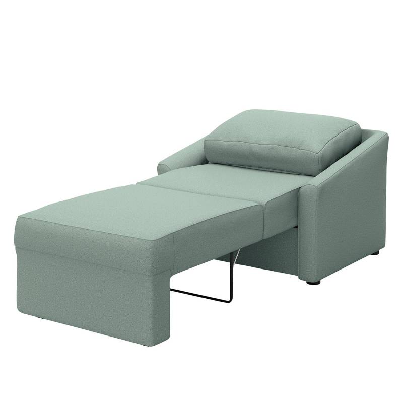 home24 Boxspring-Schlafsessel Befasy Grün/Mint Webstoff Bona 108 x 86 x 96cm von home24