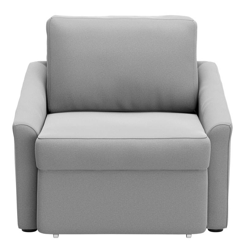 home24 Boxspring-Schlafsessel Befasy Grau/Granit Webstoff Meli 108 x 86 x 96cm von home24