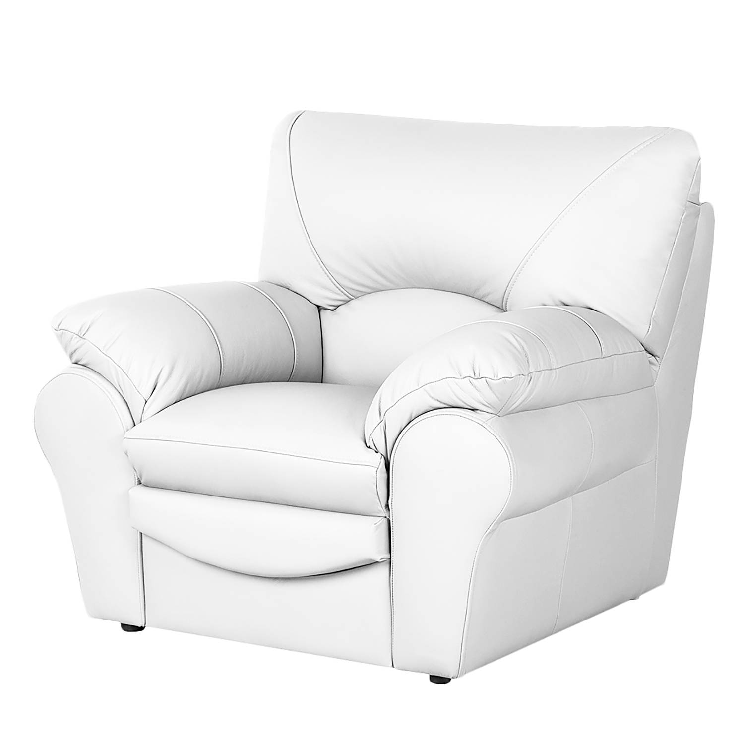 Modoform Sessel Torsby Weiß Kunstleder 105x92x85 cm (BxHxT) von home24
