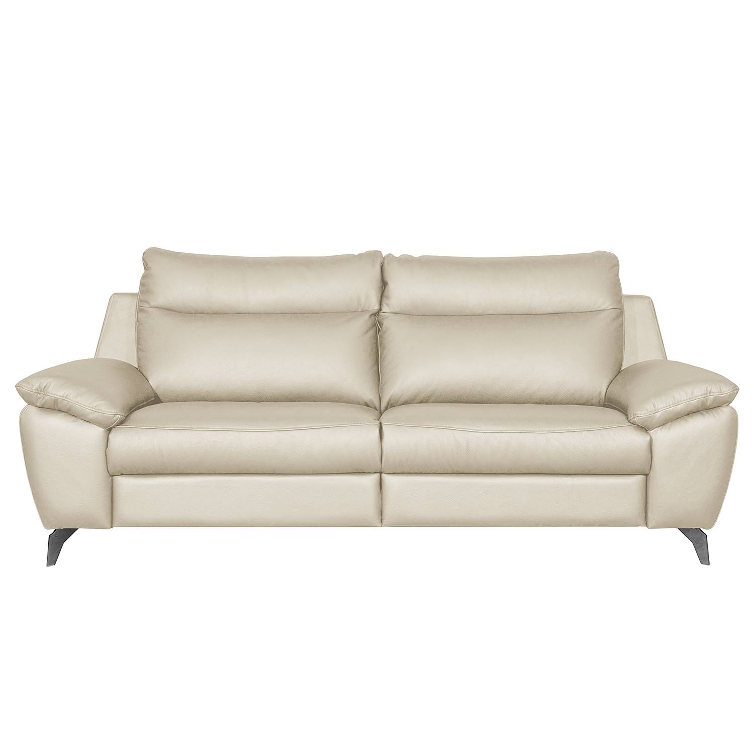 home24 Sofa Kimball 2,5 -Sitzer Grau/Creme Bezug: Echtleder Füße: Metall verchromt 216 x 95 x 96cm Keine Funktion Modern home24 Sofa Kimball 2,5 -Sitzer Grau/Creme Bezug: Echtleder Füße: Metall verchromt 216 x 95 x 96cm Keine Funktion Modern von home24