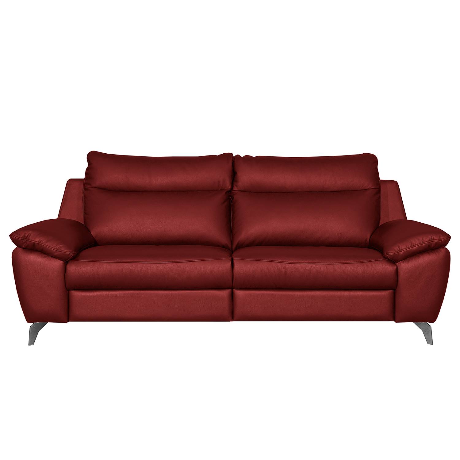 home24 Sofa Kimball 2,5 -Sitzer Rot/Rot Bezug: Echtleder Füße: Metall verchromt 216 x 95 x 96cm Keine Funktion Modern home24 Sofa Kimball 2,5 -Sitzer Rot/Rot Bezug: Echtleder Füße: Metall verchromt 216 x 95 x 96cm Keine Funktion Modern von home24