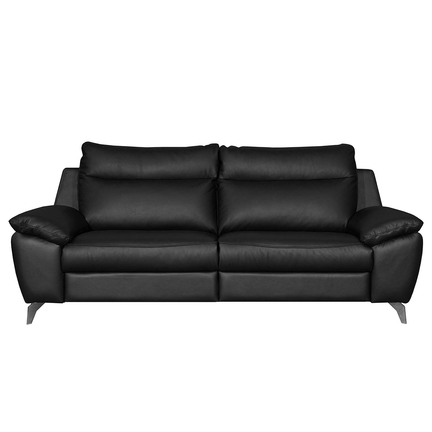 home24 Sofa Kimball 2,5 -Sitzer Schwarz/Schwarz Bezug: Echtleder Füße: Metall verchromt 216 x 95 x 96cm Keine Funktion Modern home24 Sofa Kimball 2,5 -Sitzer Schwarz/Schwarz Bezug: Echtleder Füße: Metall verchromt 216 x 95 x 96cm Keine Funktion Modern von home24