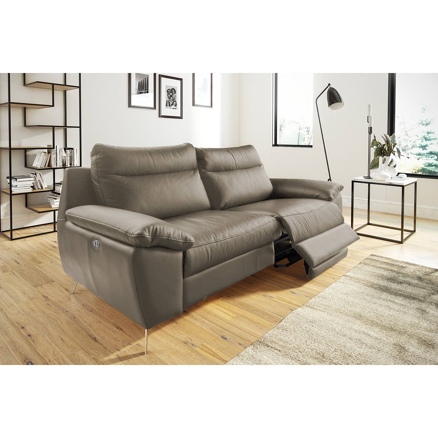 Modoform Sofa Kimball 2,5-Sitzer Taupe Echtleder 216x95x96 cm von Modoform