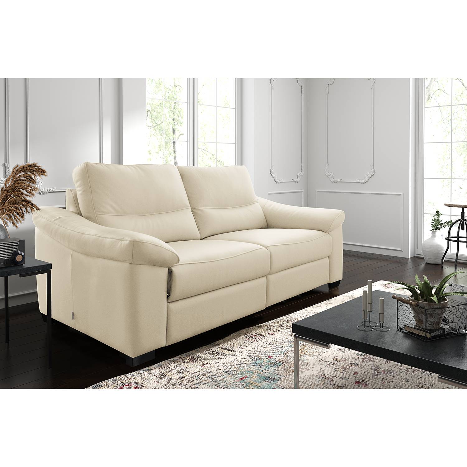 Modoform Sofa Lamexa I 2,5-Sitzer Creme Echtleder 212x95x98 cm von Modoform