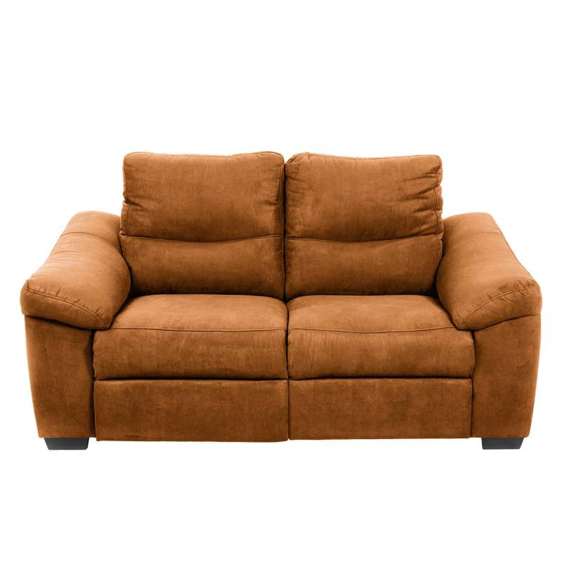 home24 Sofa Lamexa II 2 -Sitzer Braun/Cognac Microfaser 175 x 95 x 98cm Keine Funktion Modern von home24