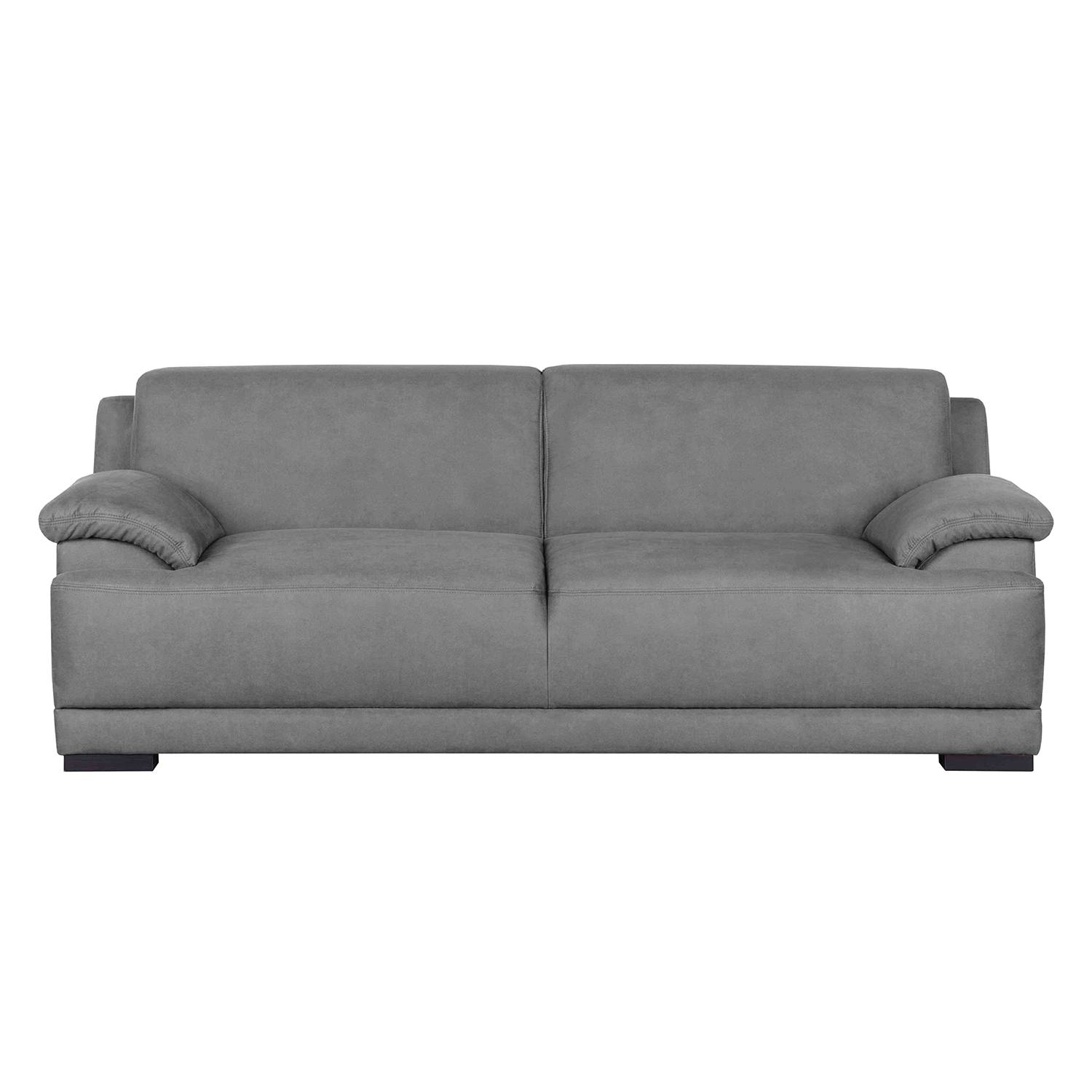 home24 3-Sitzer Sofa Grau/Grau Microfaser Bice 218 x 80 x 96cm Modern von home24