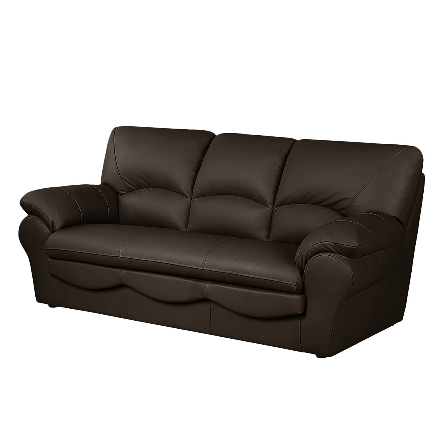 Modoform Sofa Torsby 3-Sitzer Dunkelbraun Kunstleder 205x92x85 cm mit Schlaffunktion von Modoform