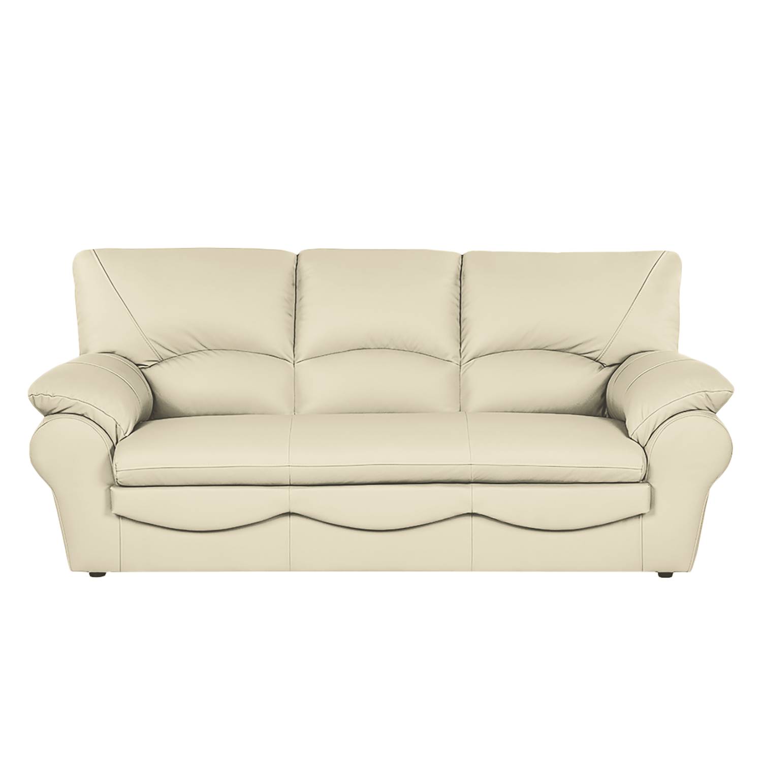 Modoform Sofa Torsby 3-Sitzer Ecru Kunstleder 205x92x85 cm mit Schlaffunktion von Modoform