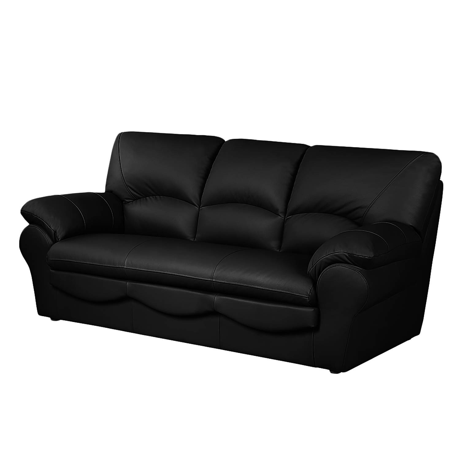 Modoform Sofa Torsby 3-Sitzer Schwarz Kunstleder 205x92x85 cm von Modoform