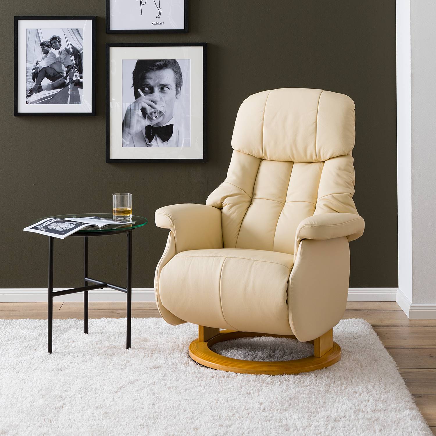 home24 Relaxsessel II Beige Echtleder Libi 77 x 111 x 86cm home24 Relaxsessel II Beige Echtleder Libi 77 x 111 x 86cm von home24